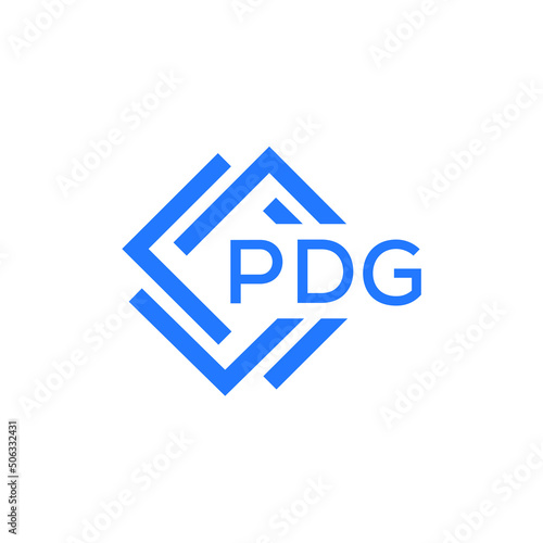 PDG technology letter logo design on white  background. PDG creative initials technology letter logo concept. PDG technology letter design.
 photo