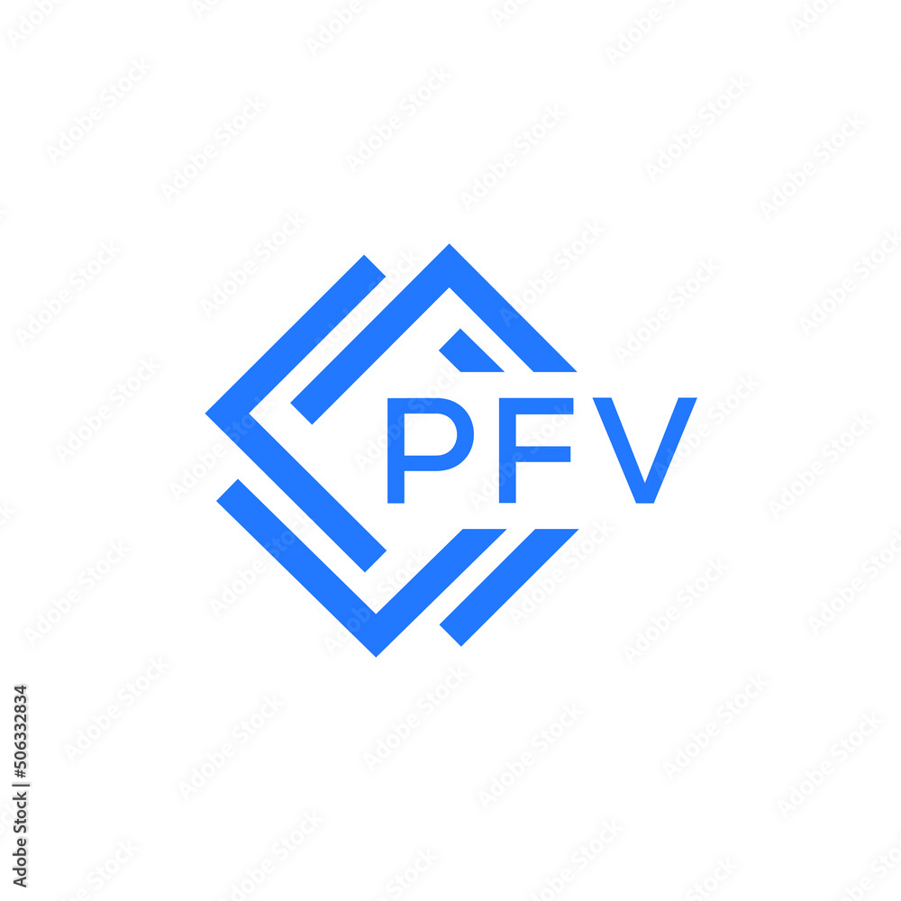 PFV technology letter logo design on white  background. PFV creative initials technology letter logo concept. PFV technology letter design.
