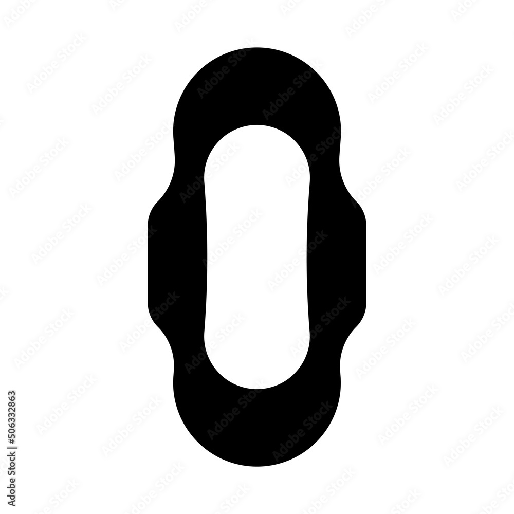 Sanitary pad pictogram vector illustration. Sanitary pad pictogram vector illustration.