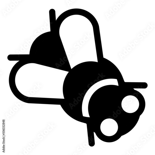 Fly insect pictogram vector illustration.