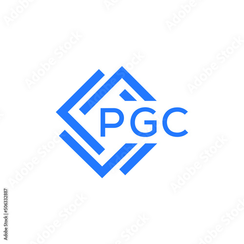 PGC technology letter logo design on white  background. PGC creative initials technology letter logo concept. PGC technology letter design.
 photo