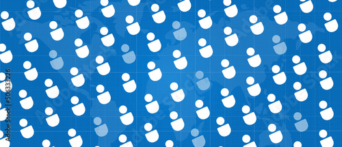 Team header website creative user icon of many people work community