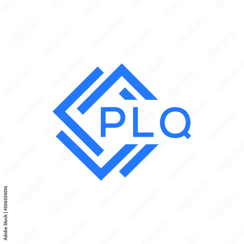PLQ technology letter logo design on white  background. PLQ creative initials technology letter logo concept. PLQ technology letter design.
