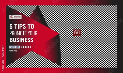 Corporate video thumbnail , video thumbnail template design and web banner template	
