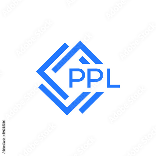 PPL technology letter logo design on white  background. PPL creative initials technology letter logo concept. PPL technology letter design. photo