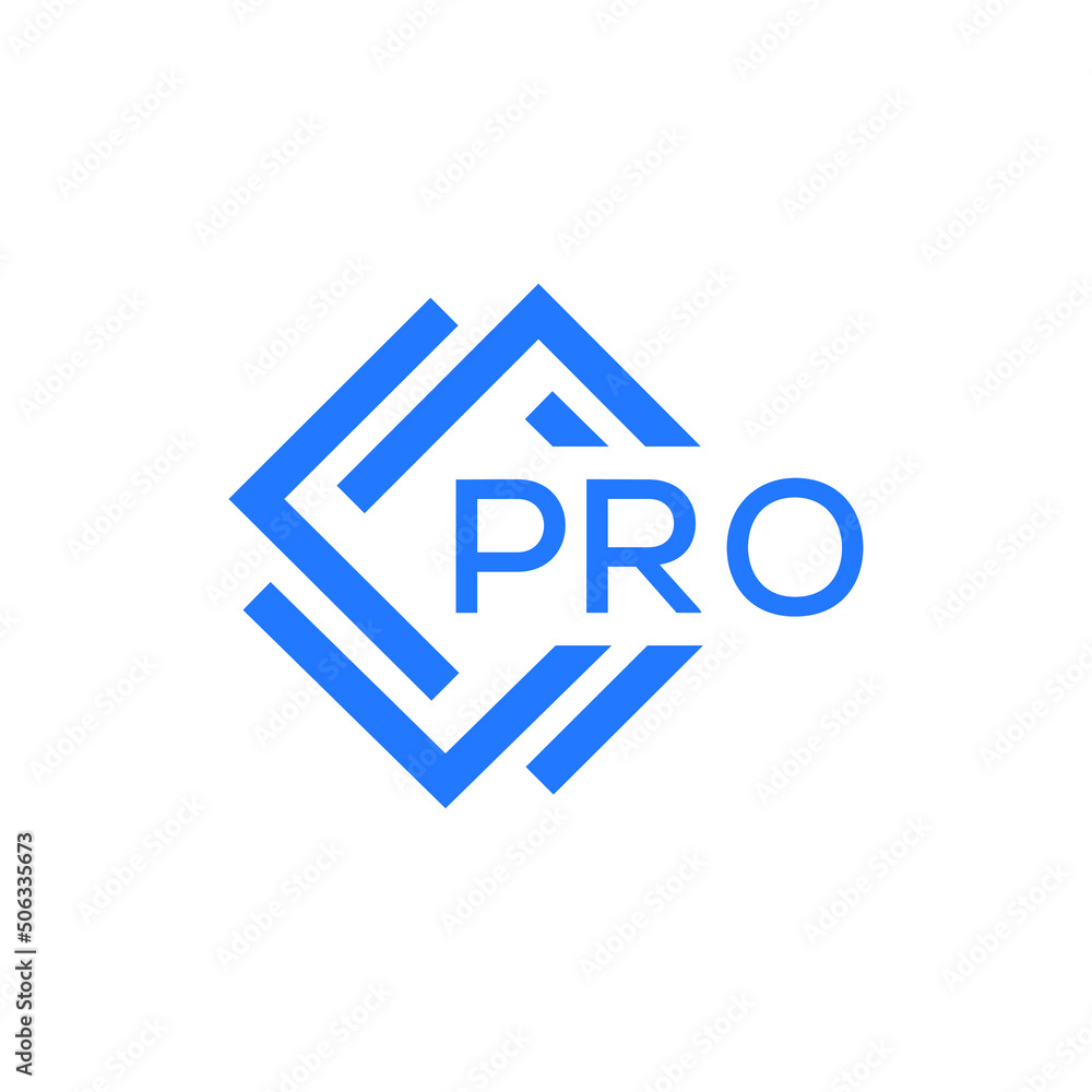 PRO technology letter logo design on white  background. PRO creative initials technology letter logo concept. PRO technology letter design.