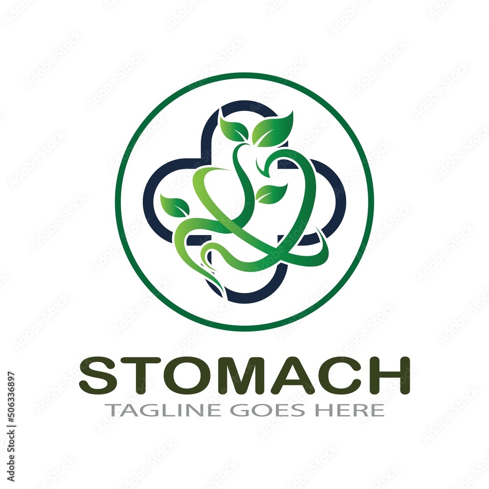 Fototapeta premium stomach care logo icon designs symbol