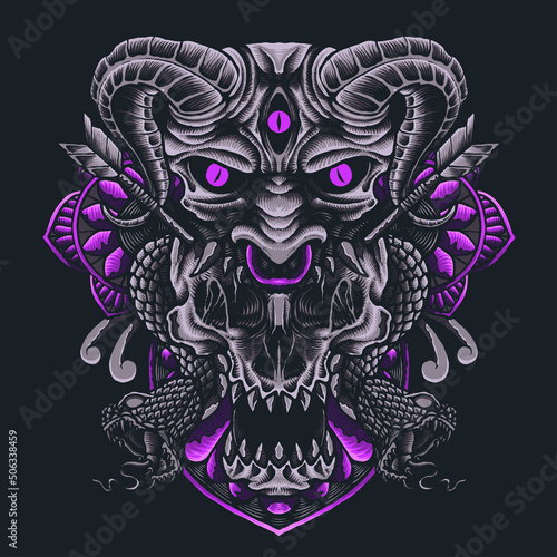 devil head ornament