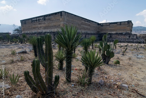 Ruins of the Mitla ancient Zapotec civilization in Oaxaca, Mexico photo