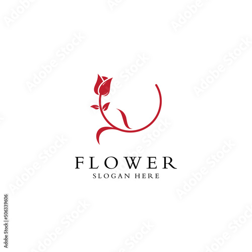 Logos of flowers, roses, lotus flowers, and other types of flowers. By using the design concept of a vector illustration template.