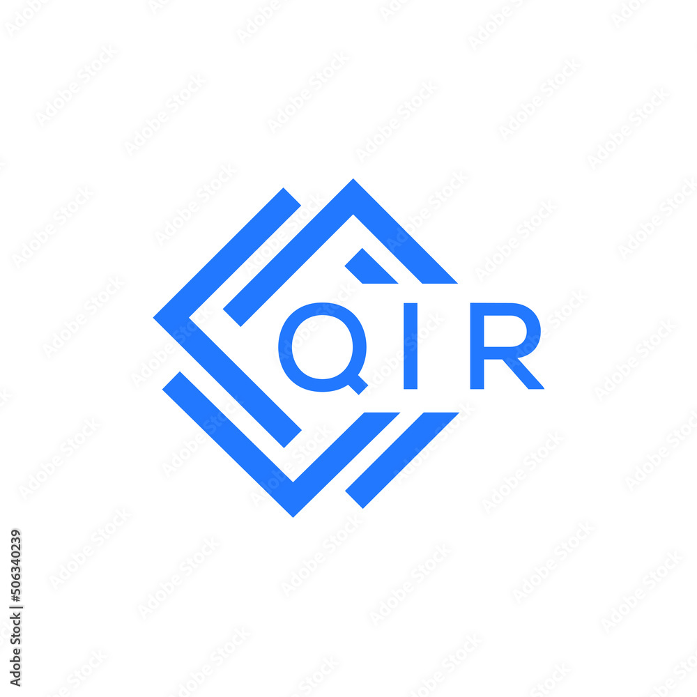 Obraz premium QIR technology letter logo design on white background. QIR creative initials technology letter logo concept. QIR technology letter design.