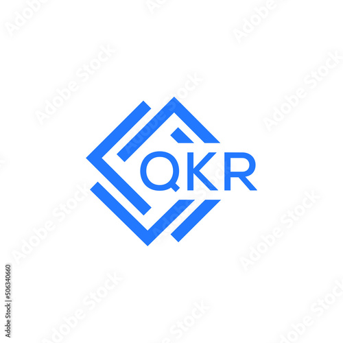 QKR technology letter logo design on white  background. QKR creative initials technology letter logo concept. QKR technology letter design.