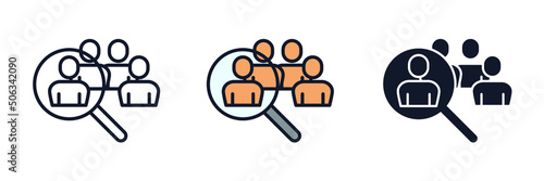 recruitment icon symbol template for graphic and web design collection logo vector illustration