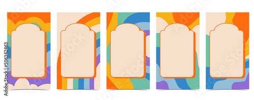 Retro 70s and 80s teenager background design in pop and groovy style