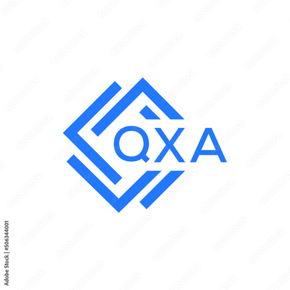 Fototapeta premium QXA technology letter logo design on white background. QXA creative initials technology letter logo concept. QXA technology letter design.