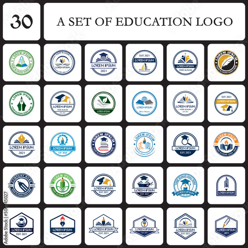 education logo , university logo vector photo