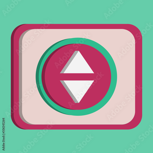 3D up and down icon button vector with turquoise and pink background, best for property design images, editable colors, popular vector Free Download 3D up and down icon button vector with turquoise and pink background, best for property design images, editable colors, popular vector - GFXLoad