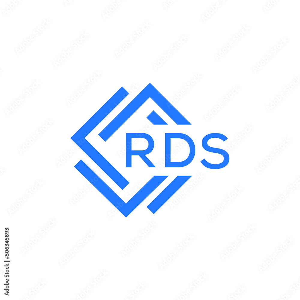 RDS technology letter logo design on white  background. RDS creative initials technology letter logo concept. RDS technology letter design.