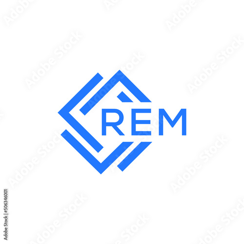 REM technology letter logo design on white  background. REM creative initials technology letter logo concept. REM technology letter design.