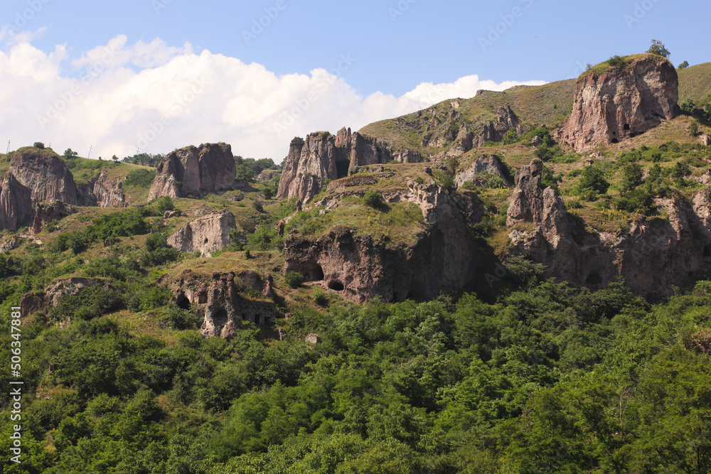 Cave town Khndzoresk in Armenia