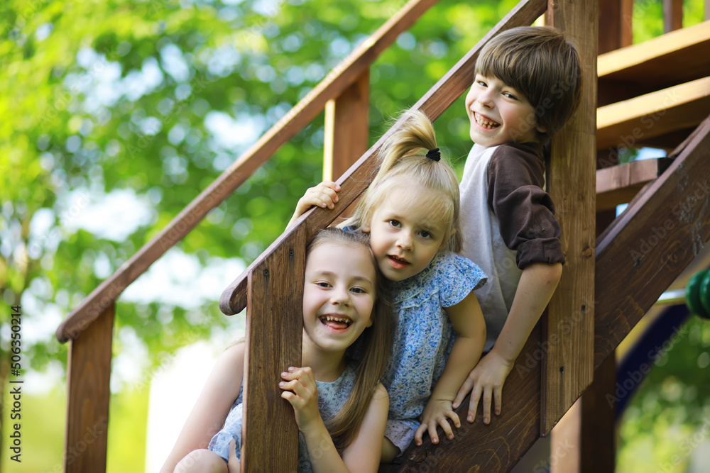 Children walk in the summer in nature. Child on a sunny spring morning in the park. Traveling with children. Children walk in the summer in nature. Child on a sunny spring morning in the park. Traveling with children.