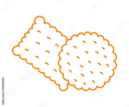 Cookies biscuit. Web cookie. Vector line icon.