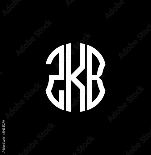 ZKB letter logo creative design with vector graphic photo