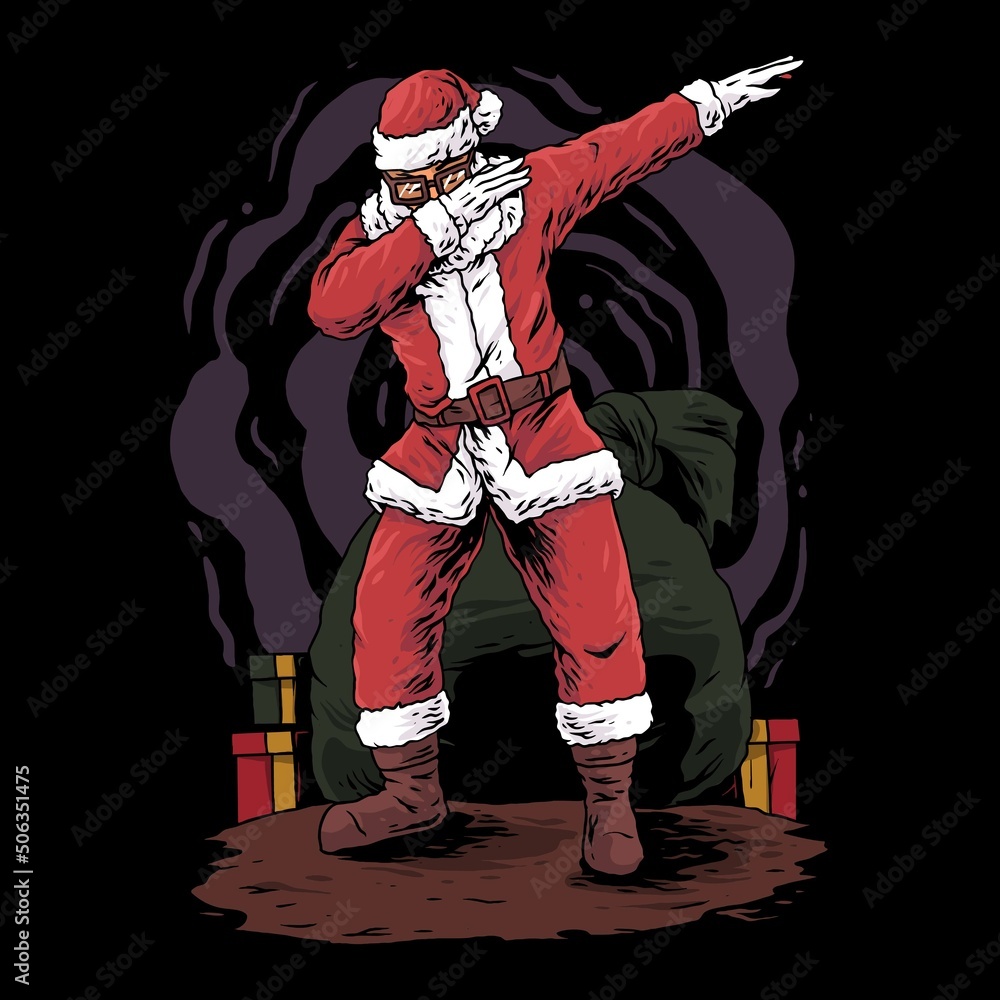 Santa clause with dabbing style premium vector Santa clause with dabbing style premium vector