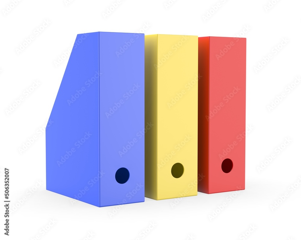 Blank Cardboard office storage organizer box office file box holder and book storage box template, 3d render illustration. Blank Cardboard office storage organizer box office file box holder and book storage box template, 3d render illustration.