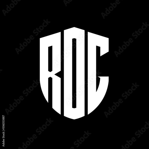 RDG letter logo design. RDG modern letter logo with black background. RDG creative  letter logo. simple and modern letter logo. vector logo modern alphabet font overlap style. Initial letters RDG   photo
