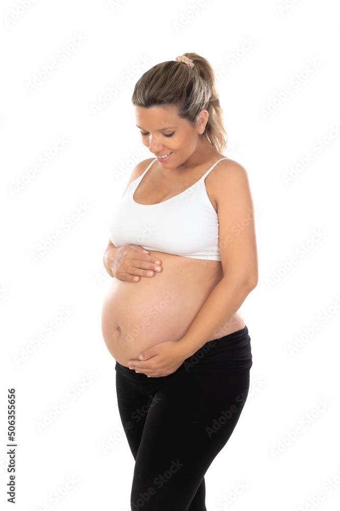 Beautiful smiling woman waiting for baby Beautiful smiling woman waiting for baby
