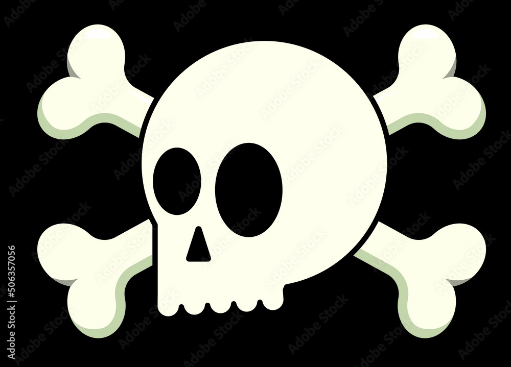 Roger symbol. Pirate scull icon. Vector illustration. Roger symbol. Pirate scull icon. Vector illustration.