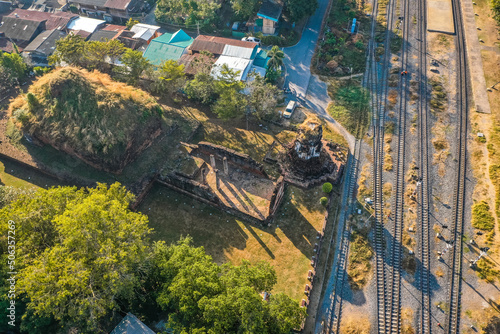 Wat Nakorn Kosa ruin temple in Lopburi, Thailand photo