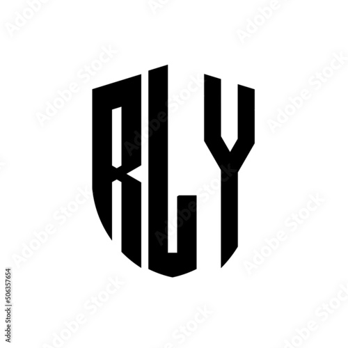 RLY letter logo design. RLY modern letter logo with black background. RLY creative  letter logo. simple and modern letter logo. vector logo modern alphabet font overlap style. Initial letters RLY  photo