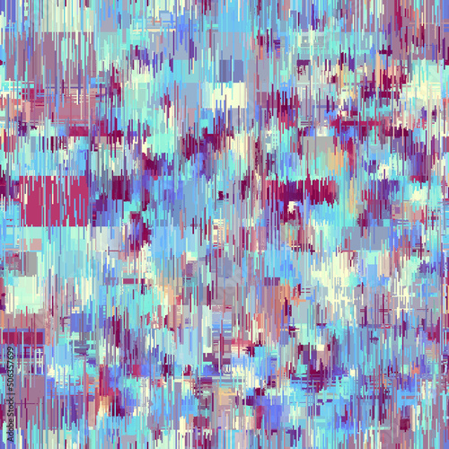 Vector image with imitation of grunge datamoshing texture.