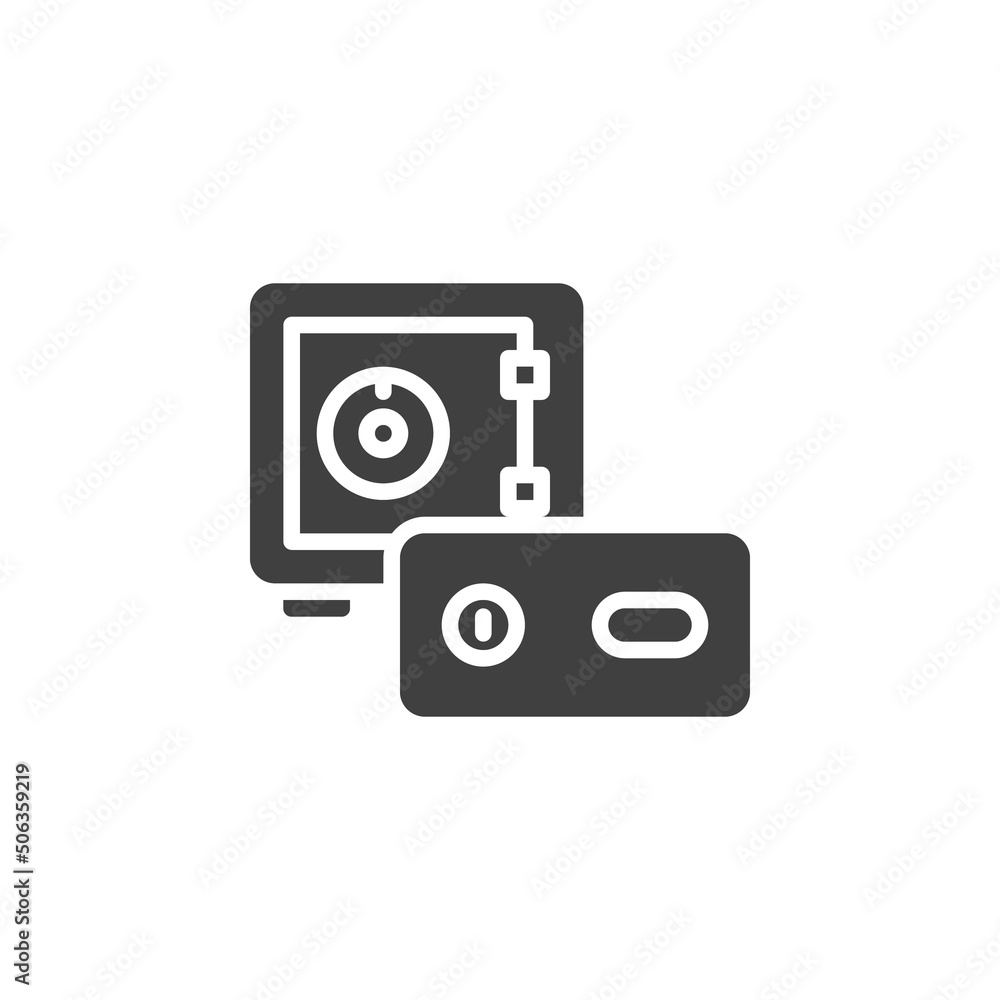 Deposit box vector icon