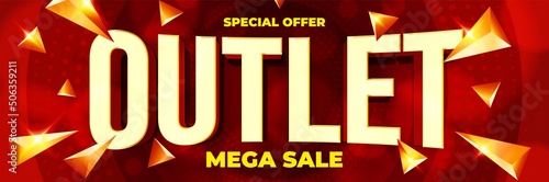 Outlet sale banner template