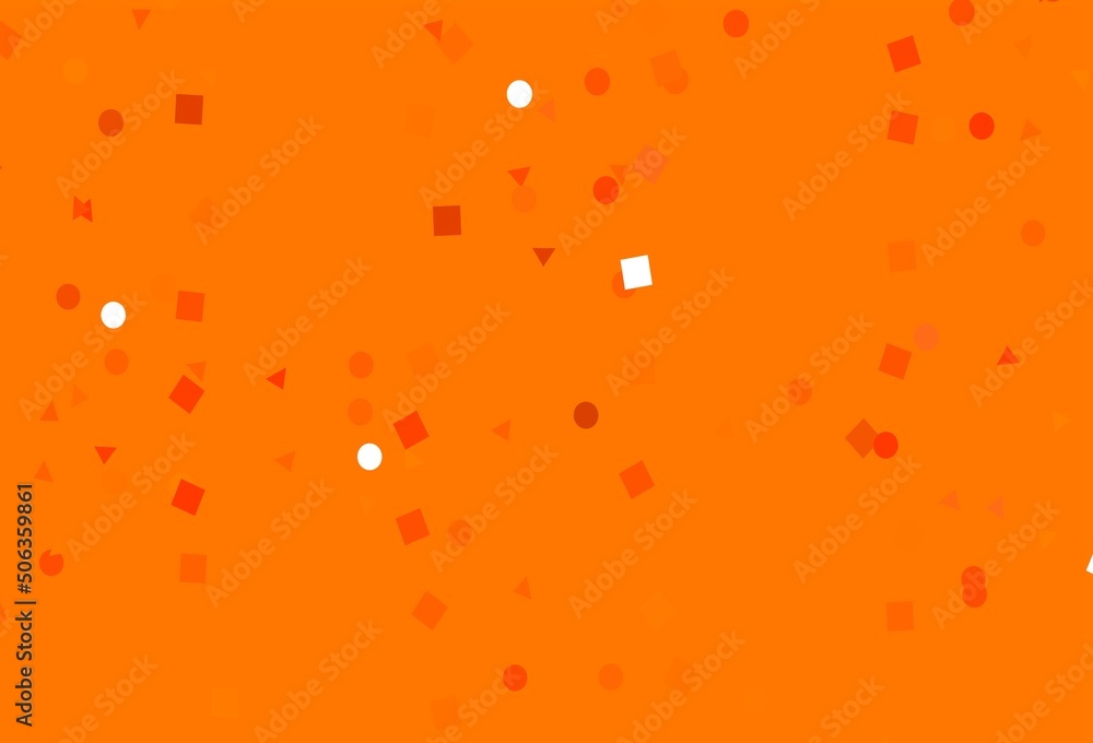 Light Orange vector cover in polygonal style with circles. Light Orange vector cover in polygonal style with circles.