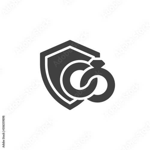 Mariage insurance vector icon