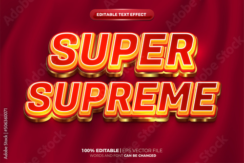 Super Supreme 3d editable text effect