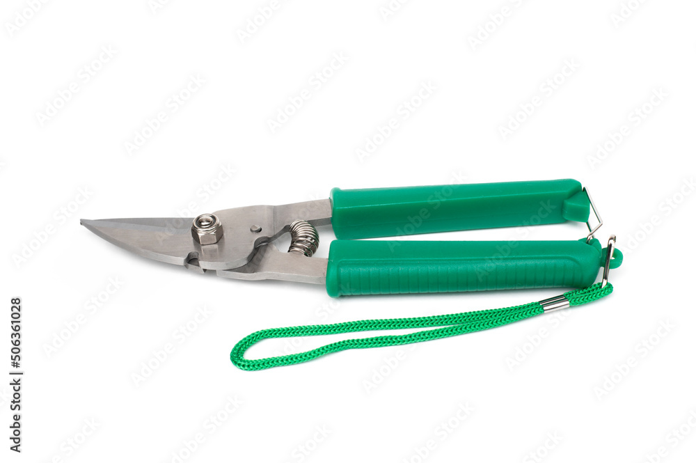 Metal cutting pliers isolated on white background. Metal cutting pliers isolated on white background.
