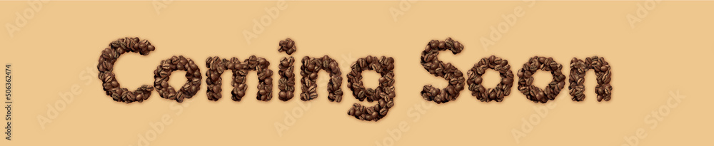 Coffee beans arranged in the word Coffee beans arranged in the word