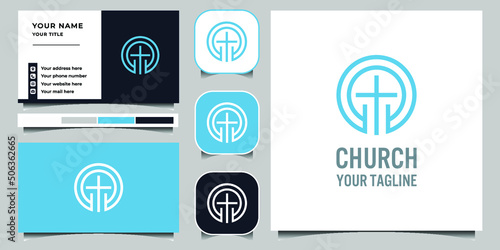 Premium church, organization, school. pray bundle template vector