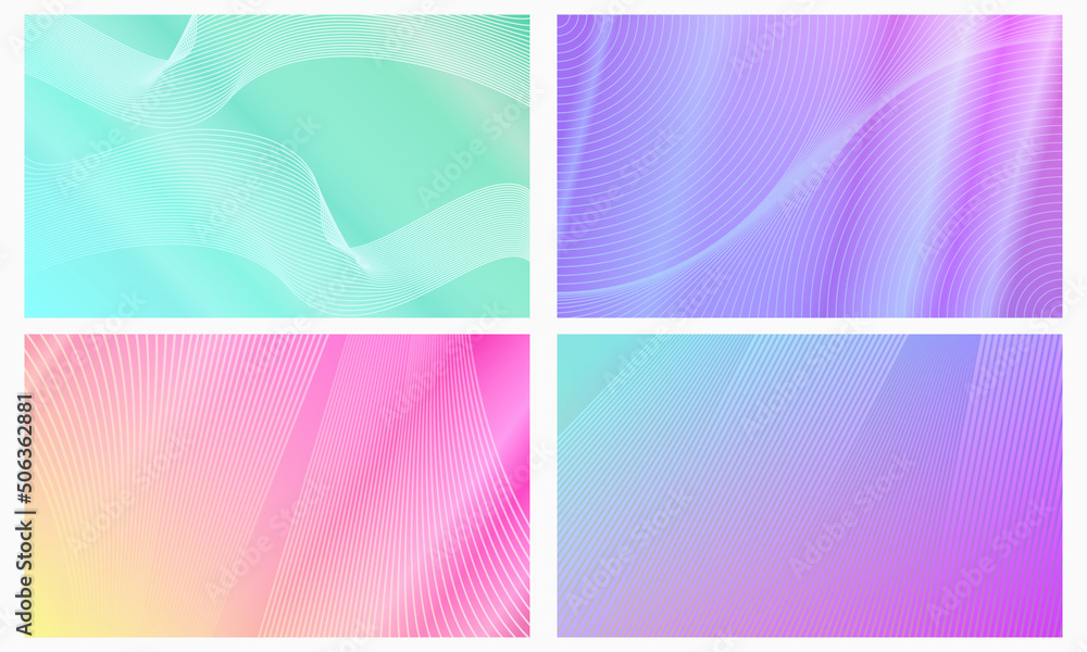shining gradient background with stripes pattern. abstract, modern and colorful style. white, green purple, pink and blue. suitable for wallpaper, banner, background or flyer