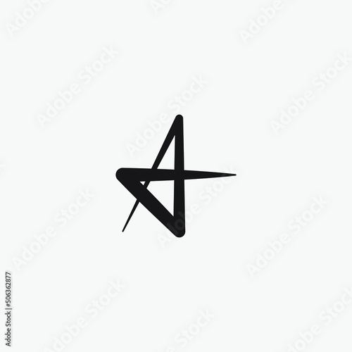 Letter A sign monogram logo.