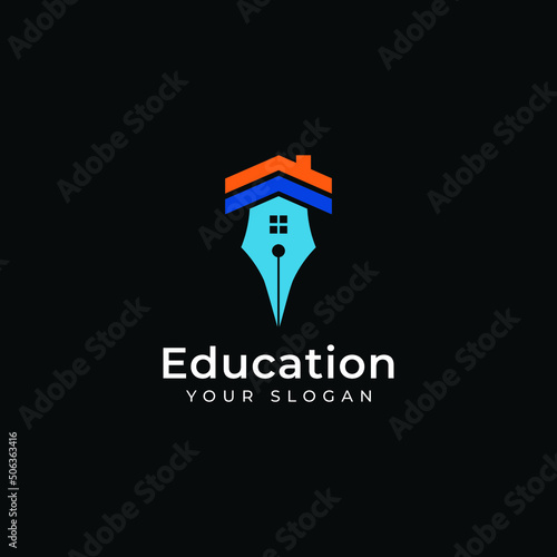 Premium education, school,  homeschool template vector
