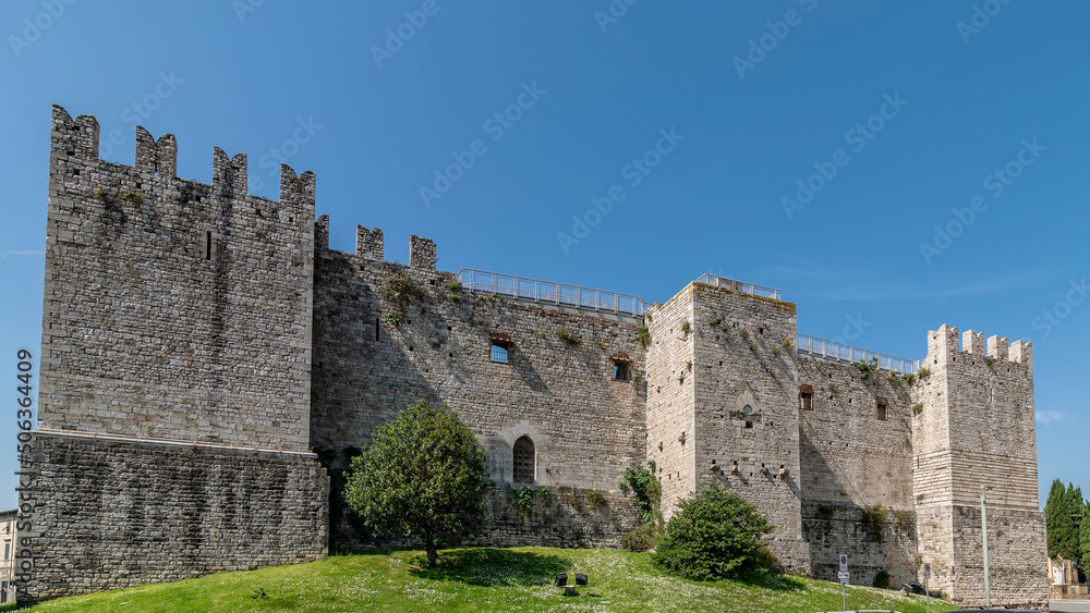 The ancient Emperor's Castle in the historic center of Prato, Italy
