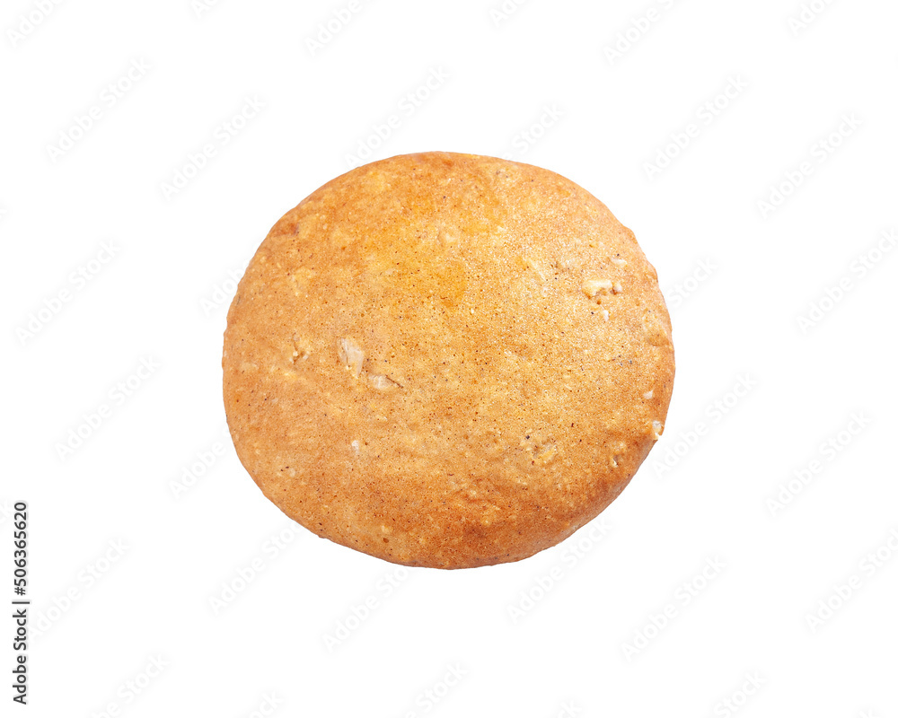 Protein cookies with hazelnuts. View from above. White background. Isolated. Protein cookies with hazelnuts. View from above. White background. Isolated.