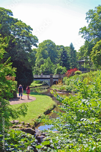 Photo The wonderfully verdant and attractive Pavilion gardens in the Spa town of Buxton Derbyshire U
