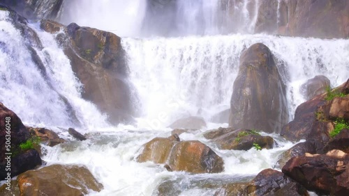 beautiful waterfall in taizhou tiantaishan scenic spot
 photo